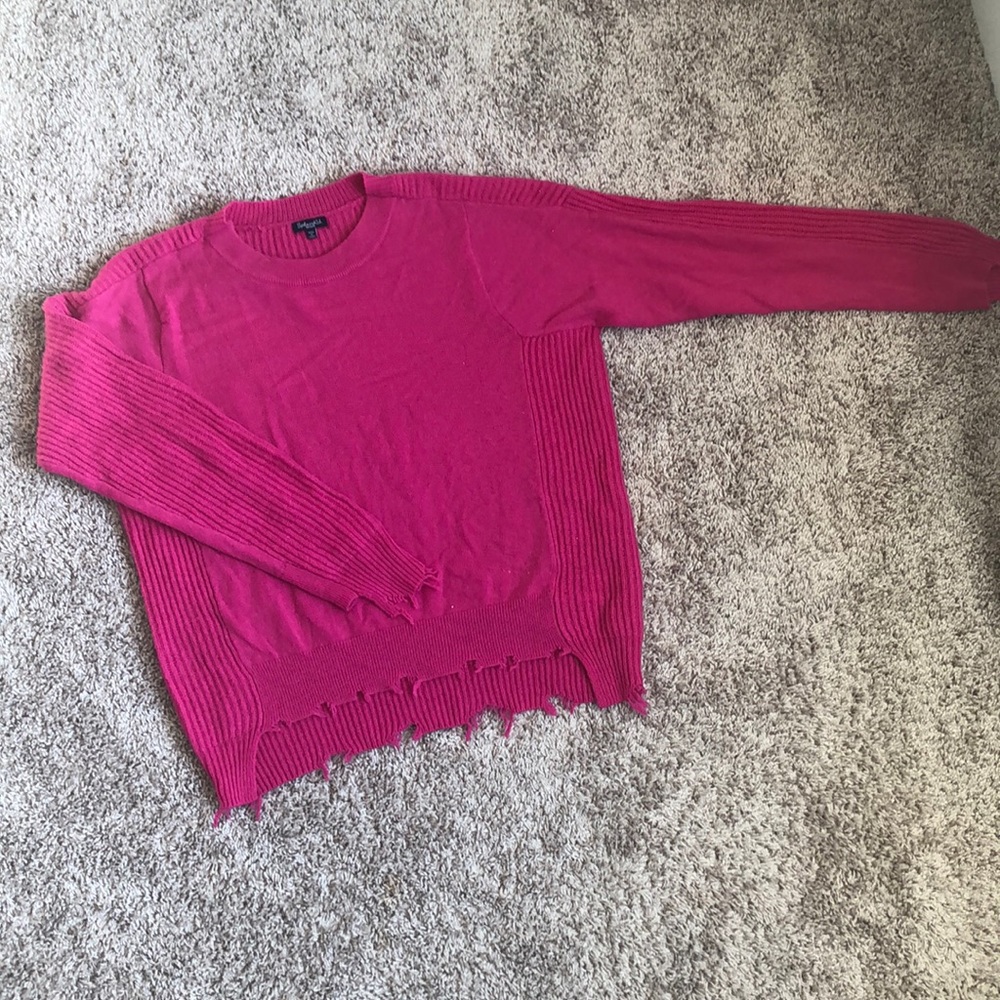 Lipstick pink sweater- Medium